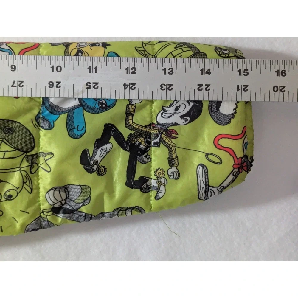 Disney Pixar Toy Story Kids Puffer Jacket‎ Size 4 Green Buzz Woody Forky Rex